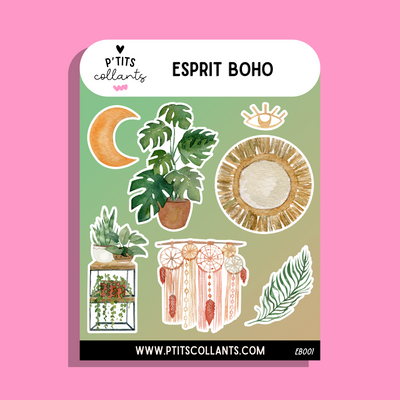 Esprit boho - EB001 · Feuille d'autocollants