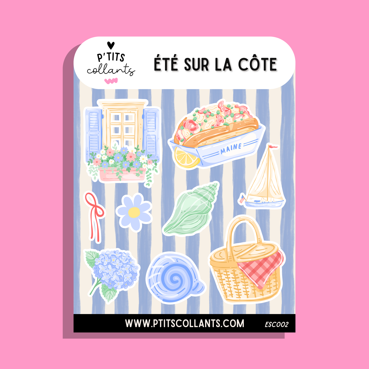 Feuille de collants Été sur la côte