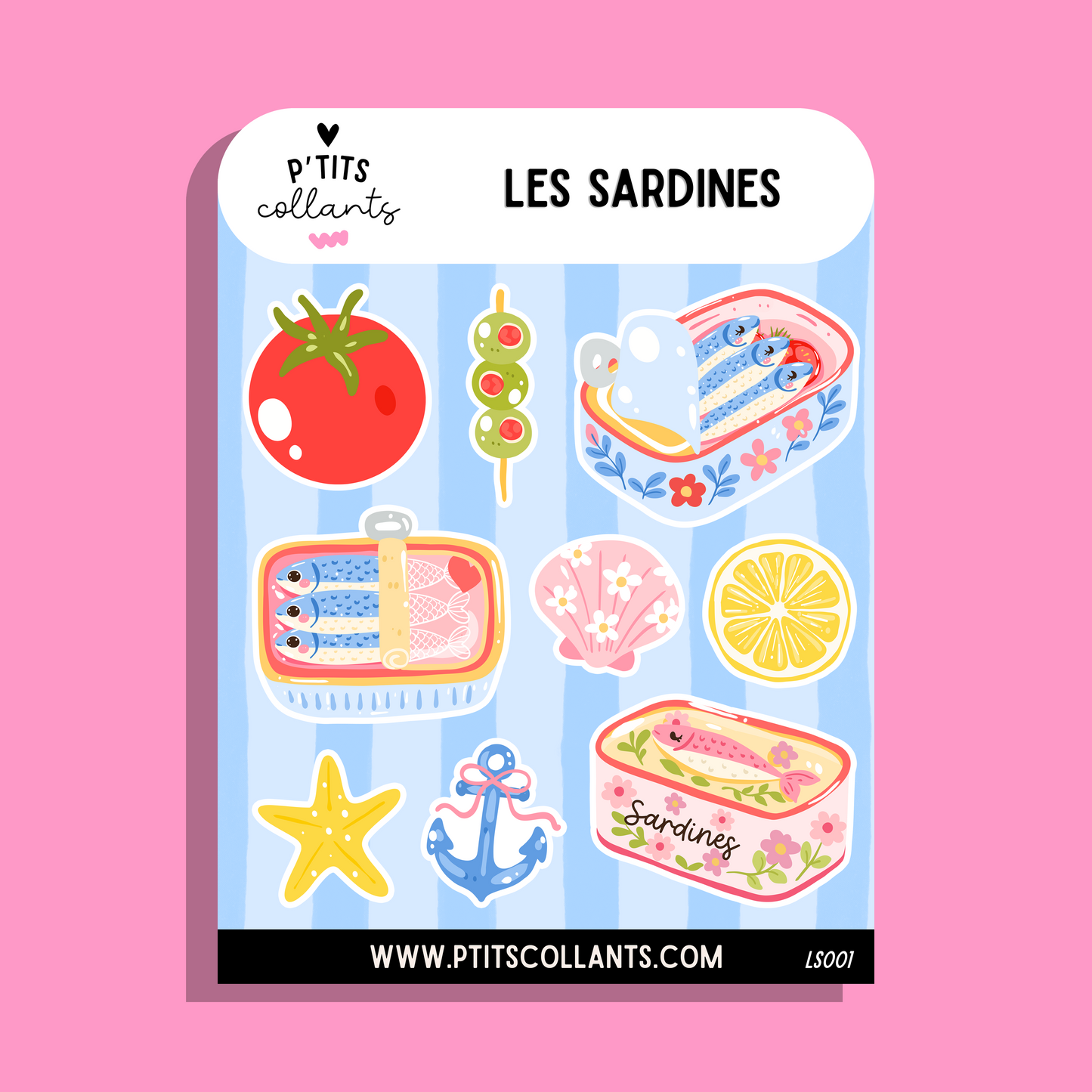 LS001 - Les Sardines · Feuille de collants P'tits collants