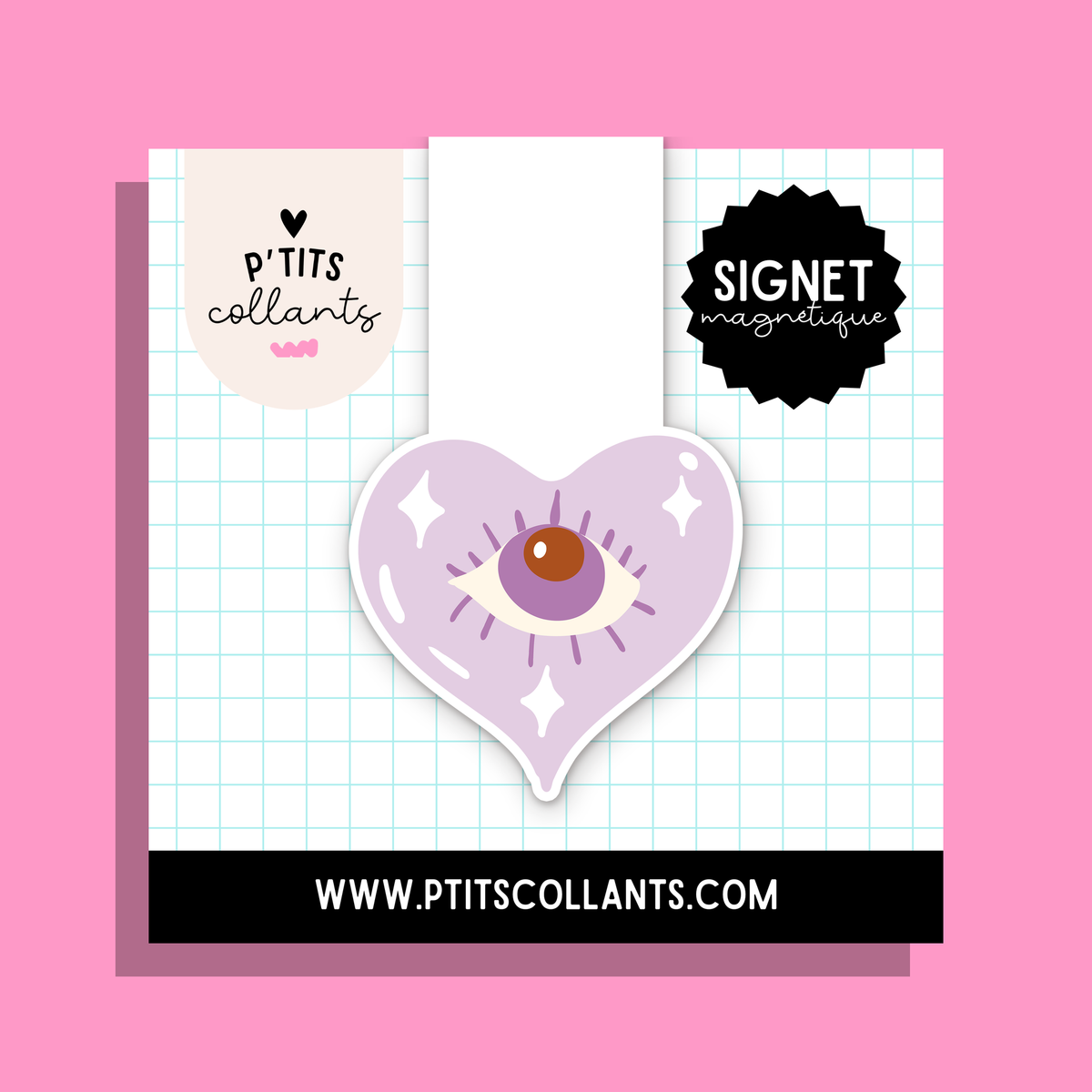 Coeur clairvoyant — signet magnétique P'tits collants
