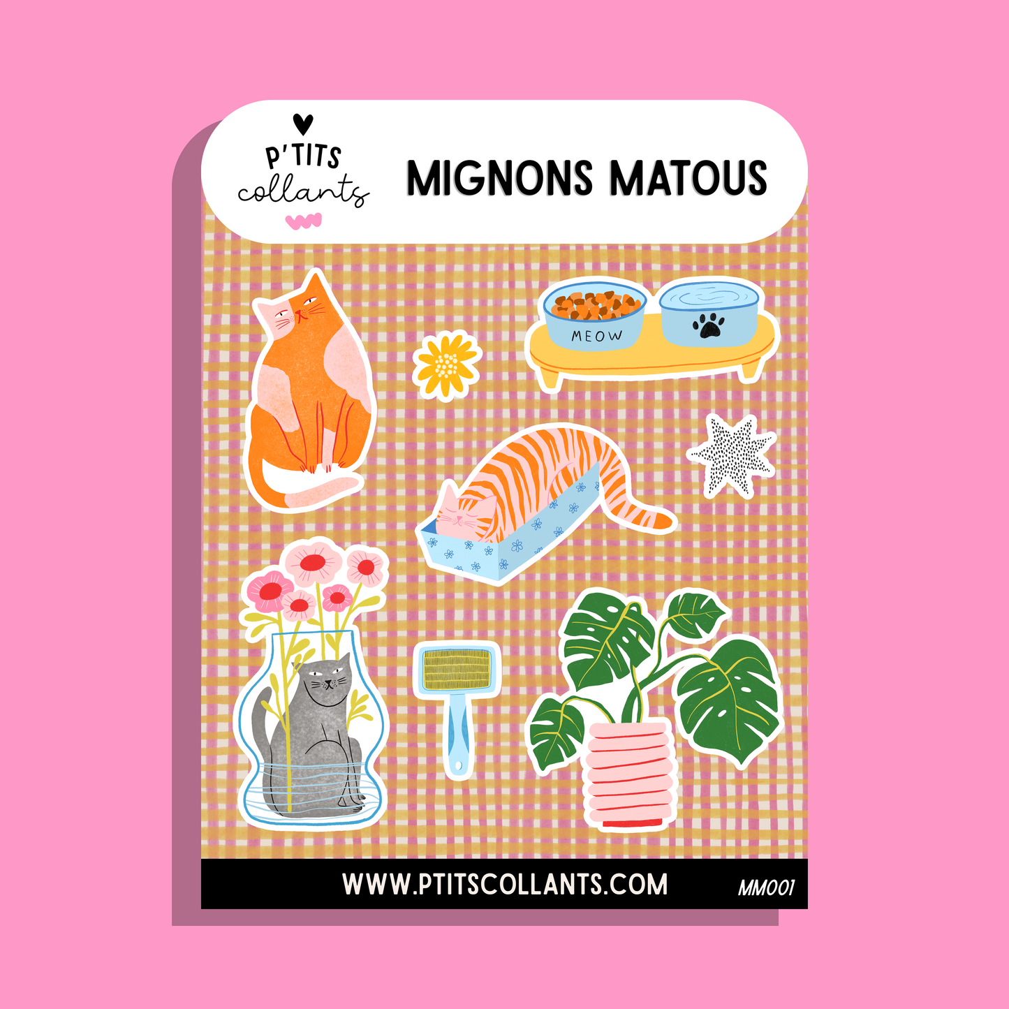 MM001 - Mignons matous · Feuille de collants