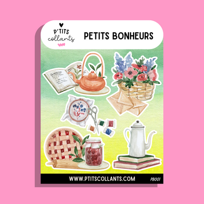 Petits bonheurs - PB001 · Feuille d'autocollants