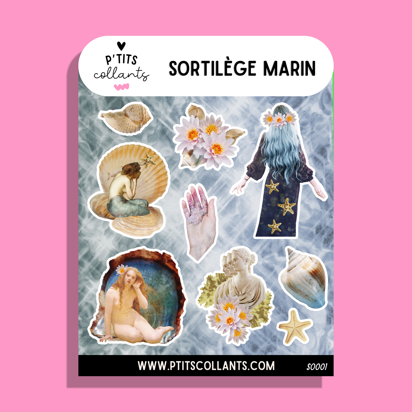 Feuille de collants Sortilège marin · mystique · mer · P'tits collants