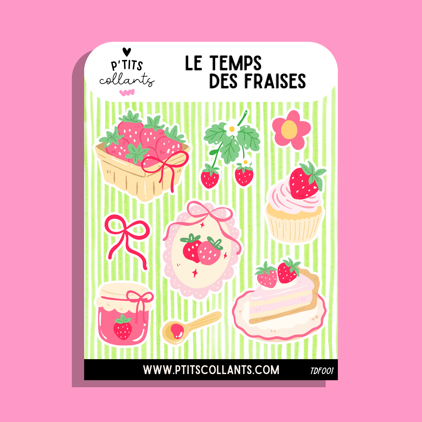 Le temps des fraises - TDF001 · Feuille d'autocollants