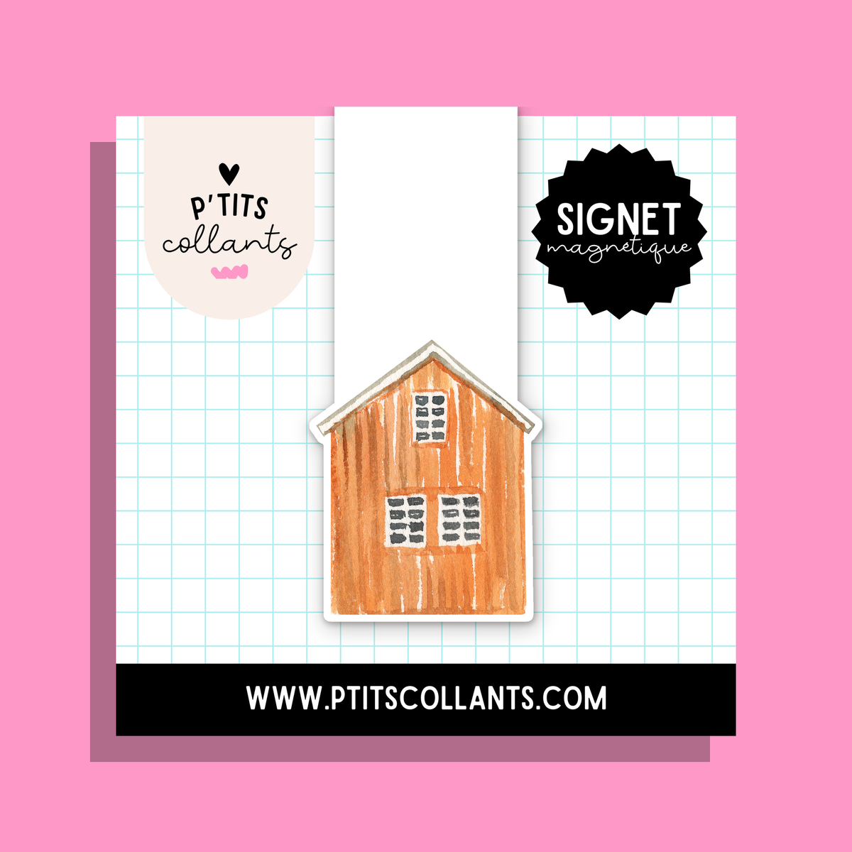 Chalet orange · signet magnétique P'tits collants