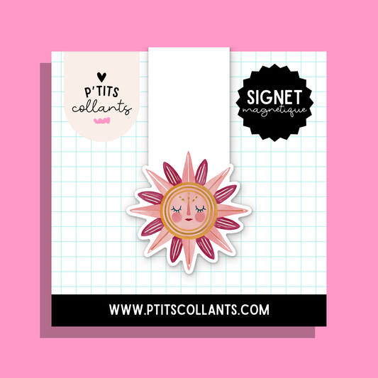 Soleil rosé · signet magnétique P'tits collants