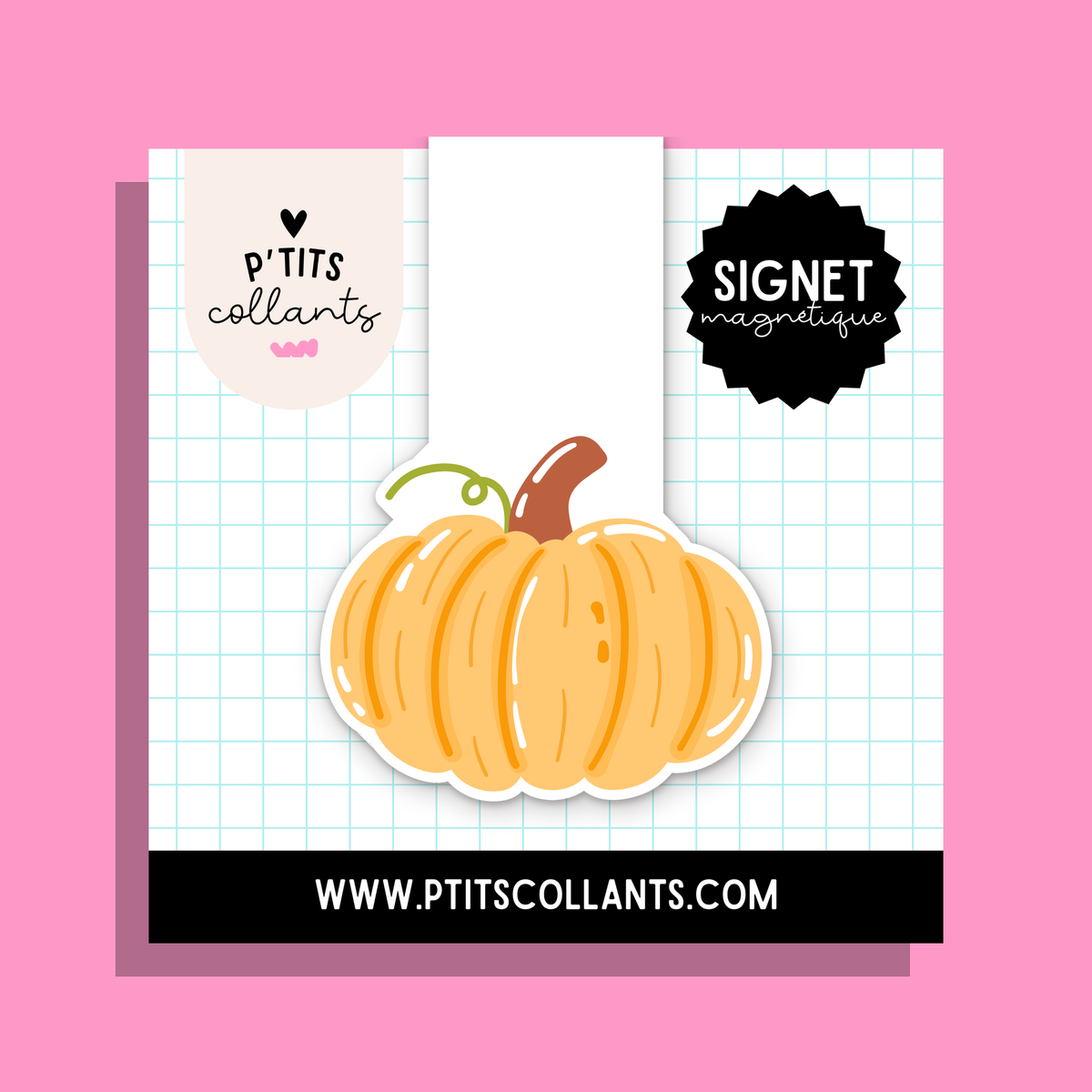 Citrouille — signet magnétique P'tits collants