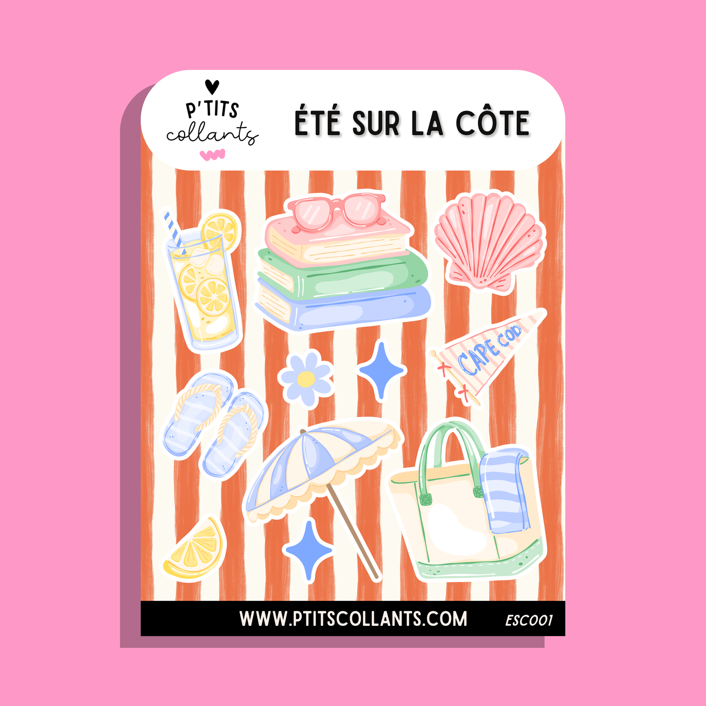 Feuille de collants Été sur la côte