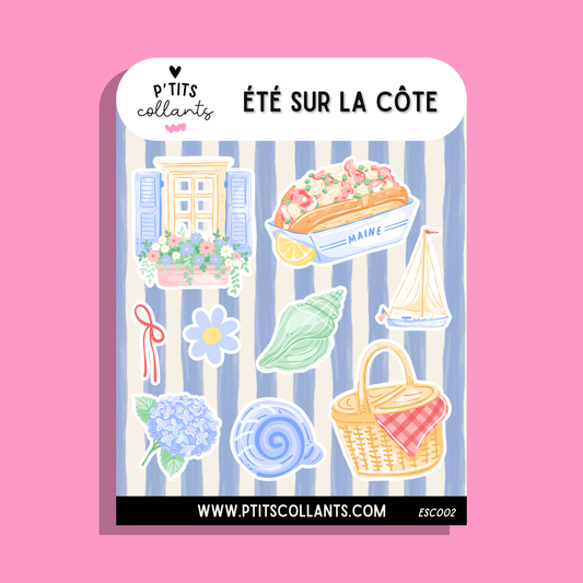Feuille de collants Été sur la côte