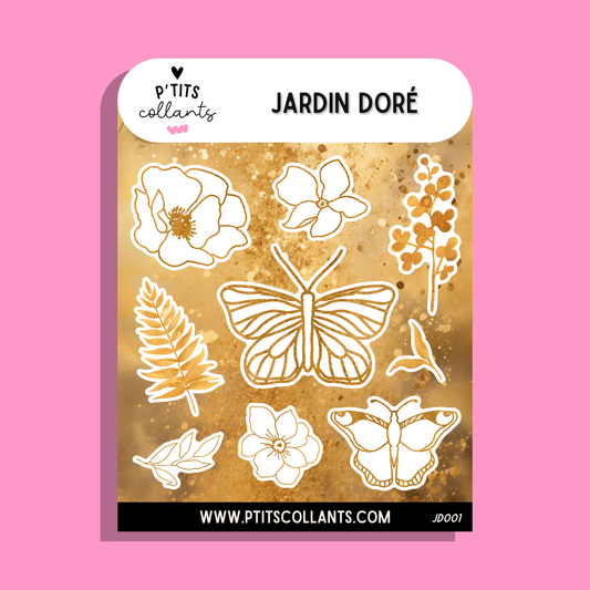 Feuille de collants Jardin doré