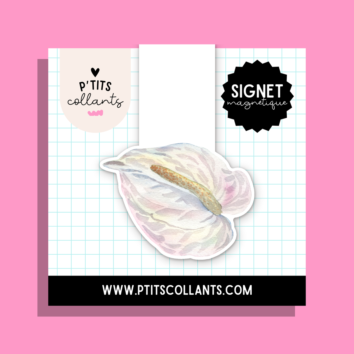 Plante pastel · signet magnétique P'tits collants