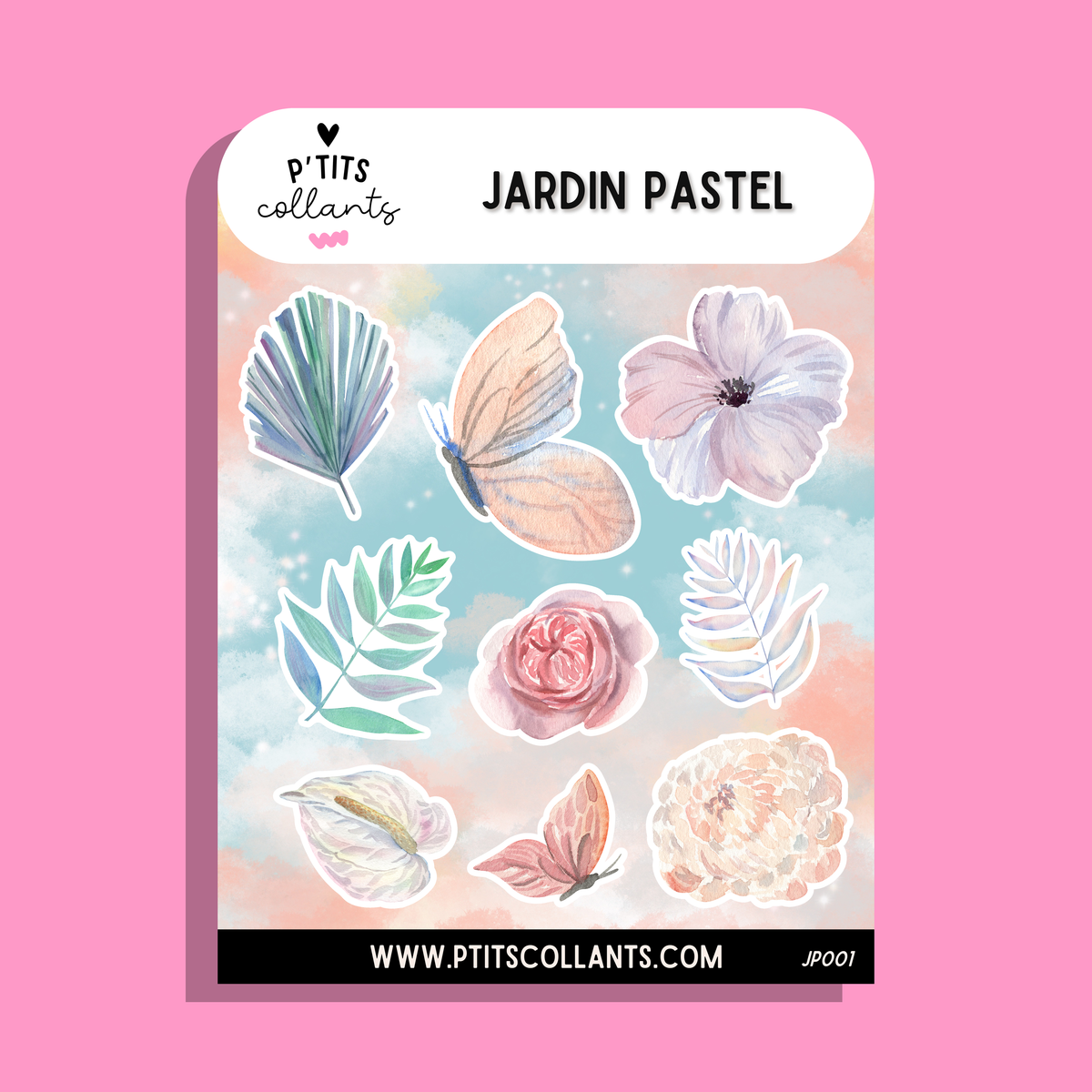 Feuille de collants Jardin pastel