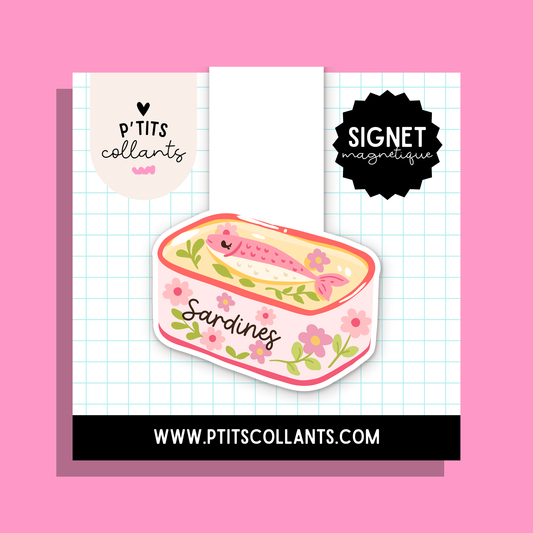 Boîte de sardines — signet magnétique P'tits collants