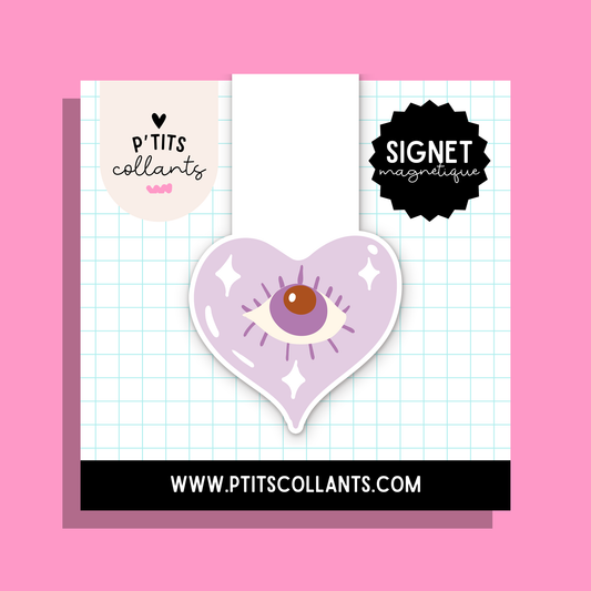 Coeur clairvoyant — signet magnétique P'tits collants