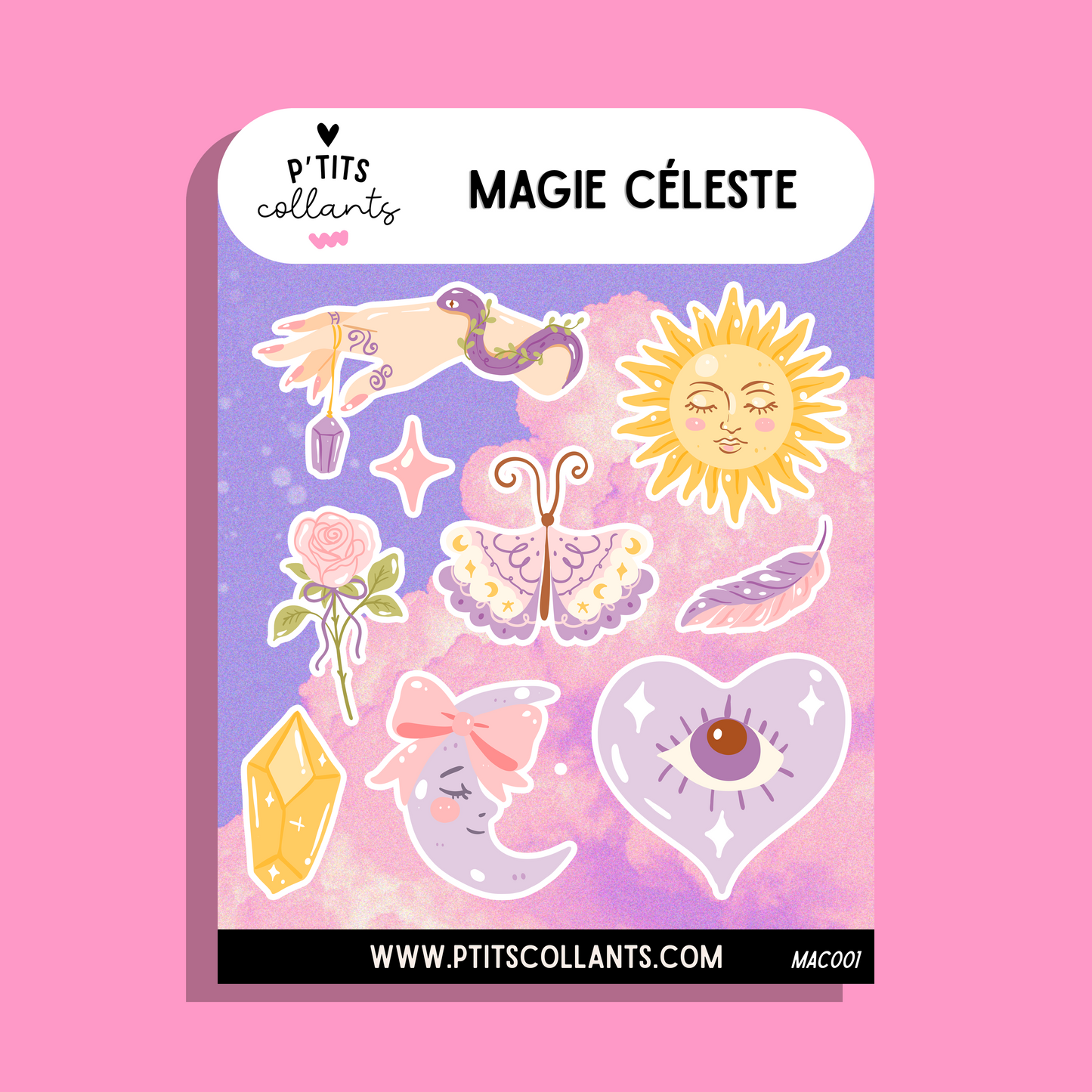 Magie céleste - MAC001 · Feuille d'autocollants
