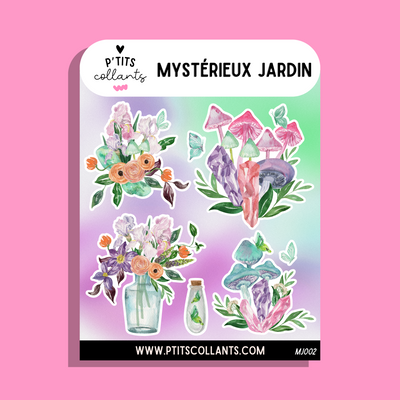 Mystérieux jardin - MJ002 · Feuille d'autocollants