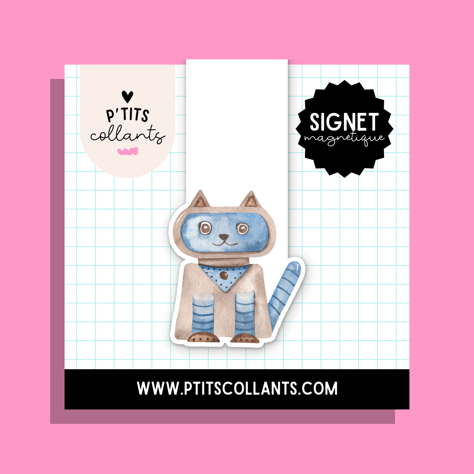 Robot matou — signet magnétique P'tits collants