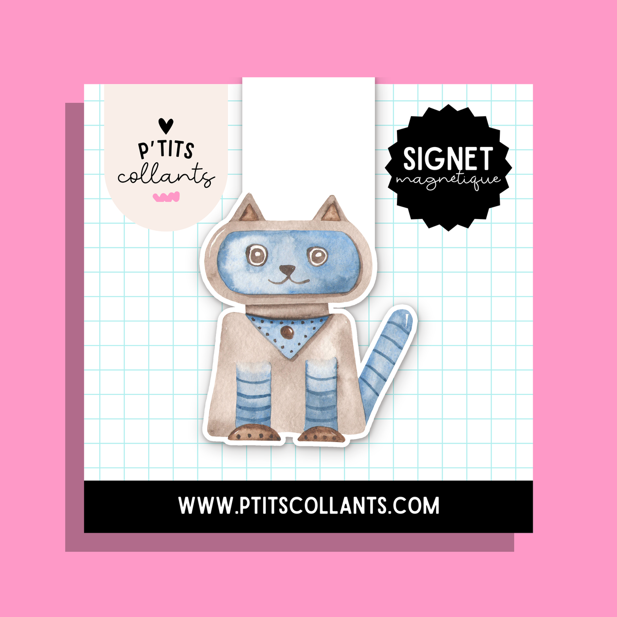 Robot matou — signet magnétique P'tits collants