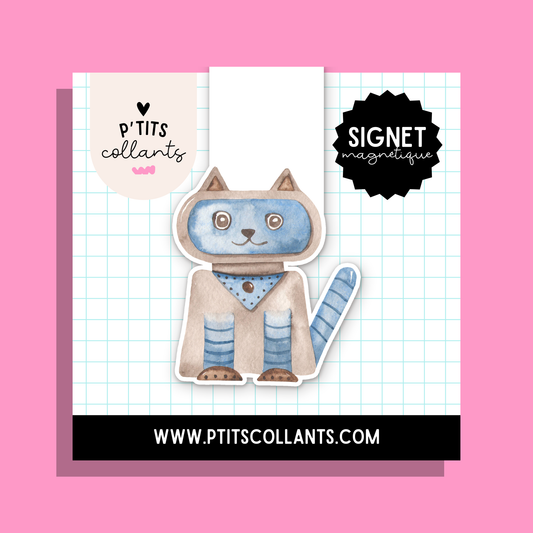 Robot matou — signet magnétique P'tits collants