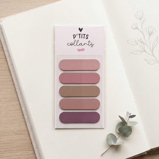 MDP004 - Marqueurs de pages transparents · Bordeaux terracotta