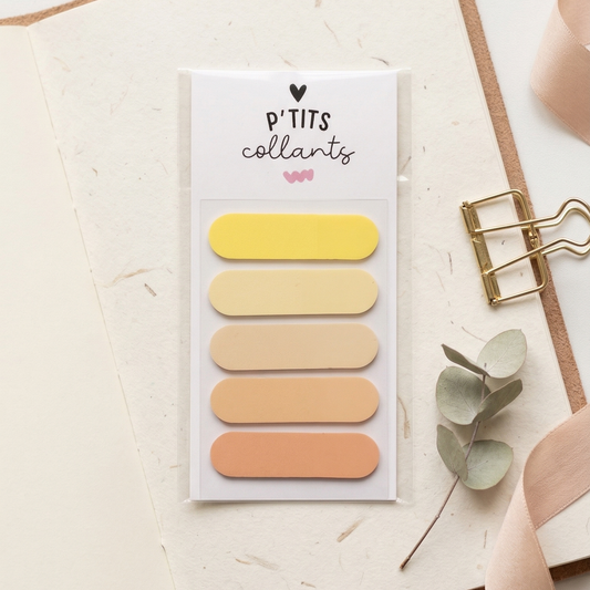 MDP009 - Marqueurs de pages transparents · Jaune saumon