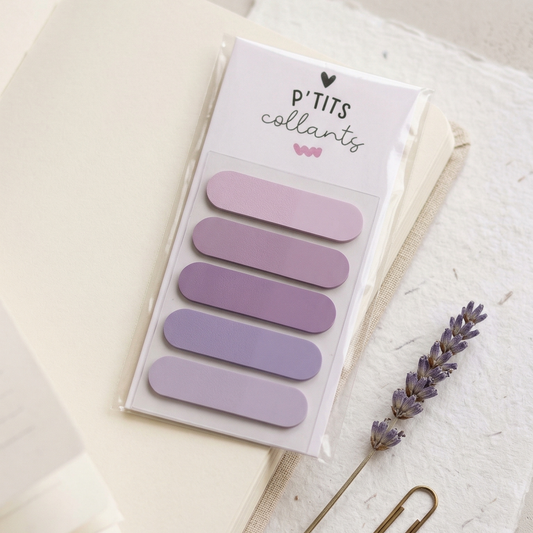 MDP008 - Marqueurs de pages transparents · Lavande mauve
