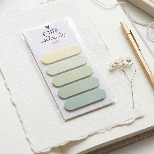 MDP011 - Marqueurs de pages transparents · Vert tendre