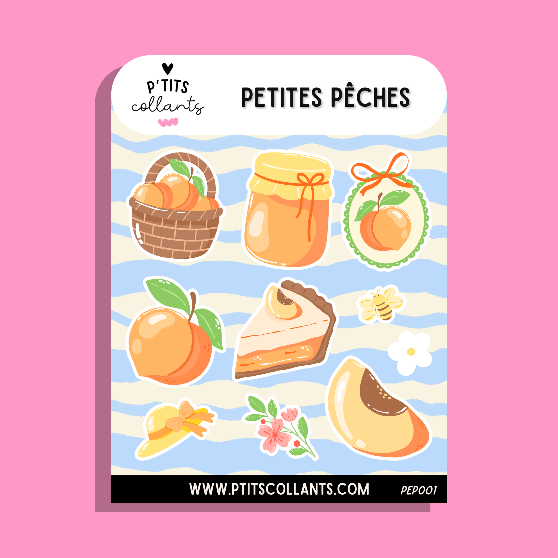 Feuille de collants Petites pêches