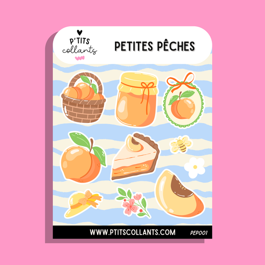 Feuille de collants Petites pêches