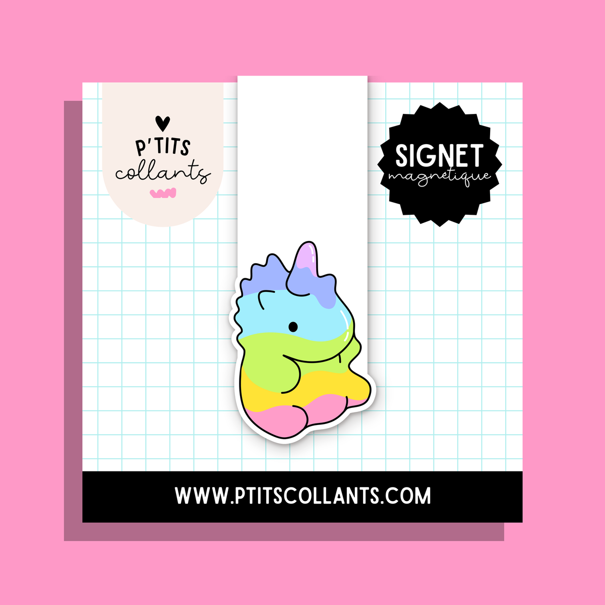Squish licorne · signet magnétique P'tits collants