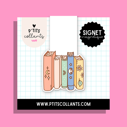 Livres pastel · signet magnétique P'tits collants