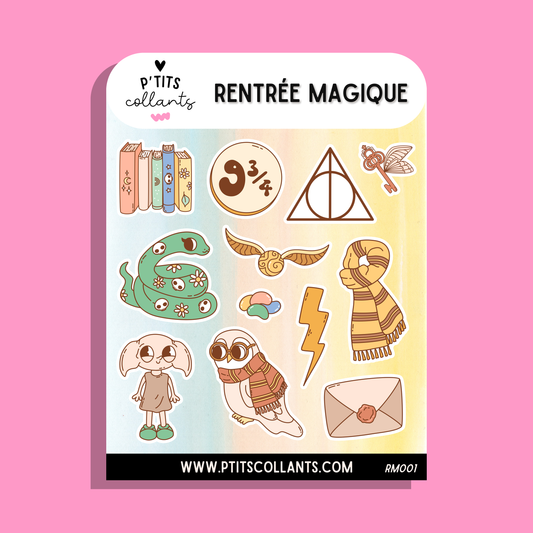 Feuille de collants Rentrée magique