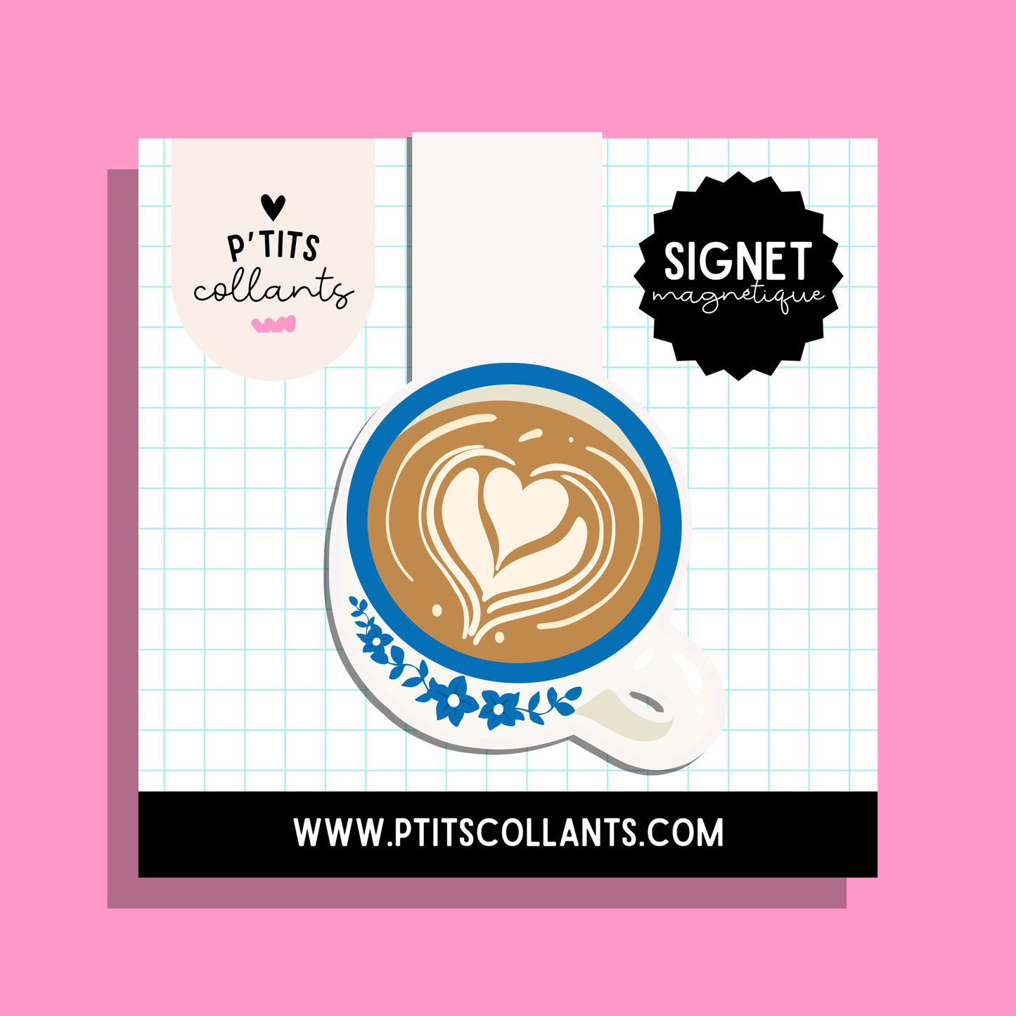 SM013 - Café latte · Signet magnétique P'tits collants