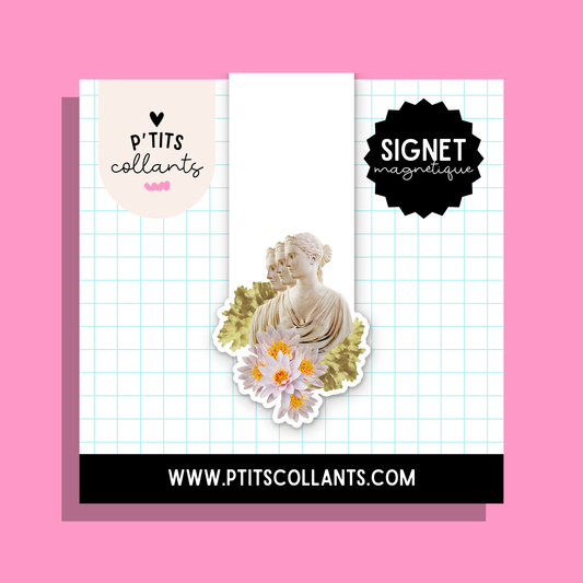 Buste fleuri — signet magnétique P'tits collants