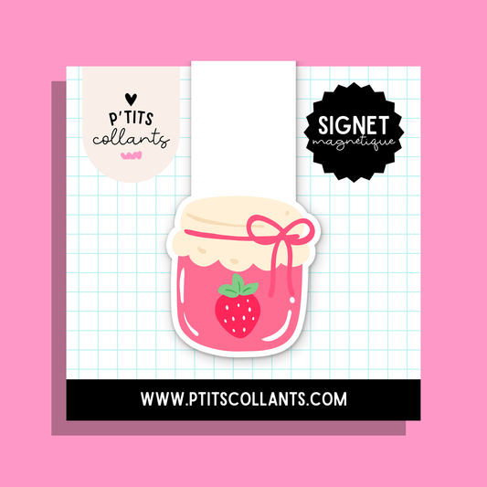 Pot de confiture — signet magnétique P'tits collants