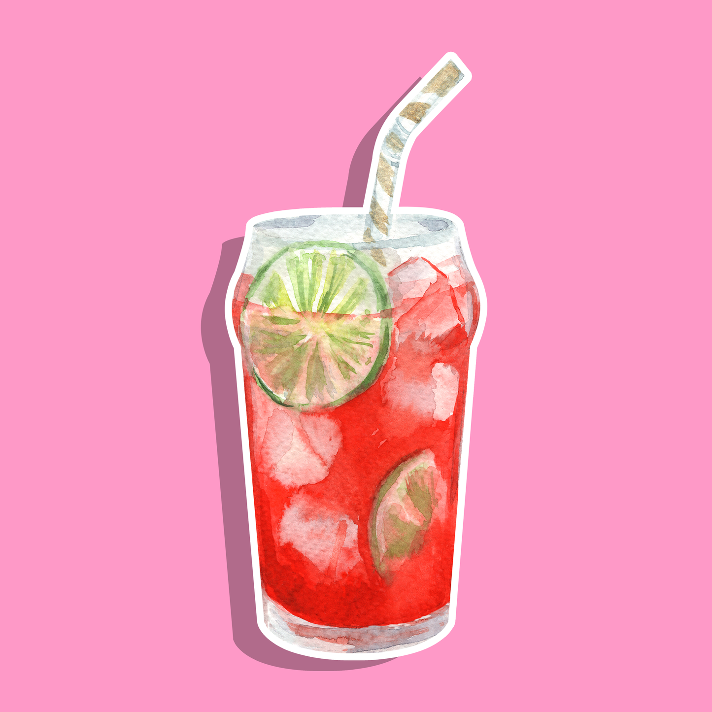 Cooler Orange Sanguine — Collant Die-Cut holographique