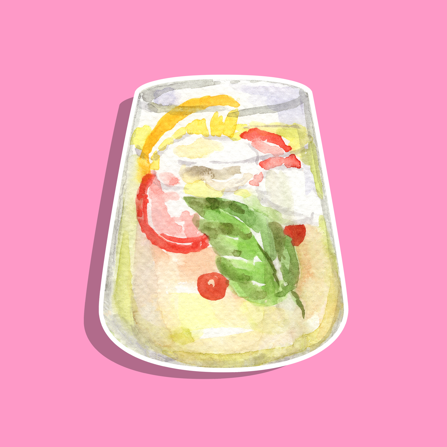 Limonade aux Fraises — Collant Die-Cut holographique