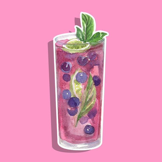 Mojito Bleuets — Collant Die-Cut holographique