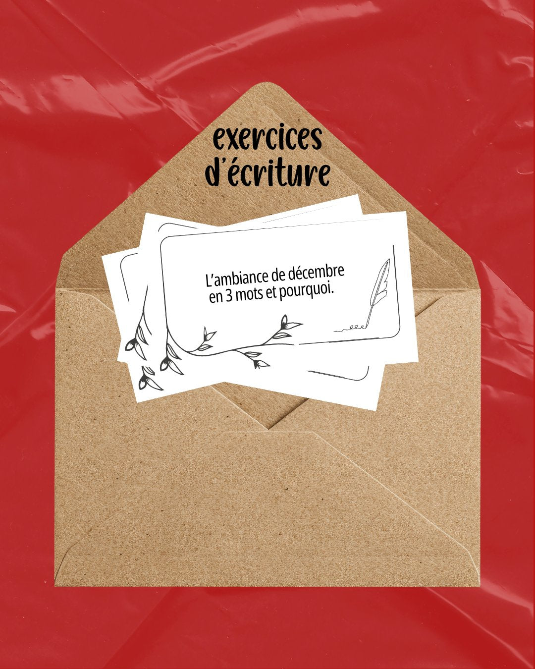 Cartes d'exercices d'écriture introspectifs incluses dans la totale