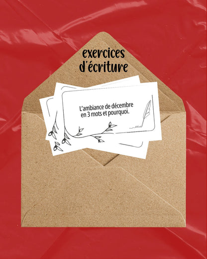 Cartes d'exercices d'écriture introspectifs incluses dans la totale