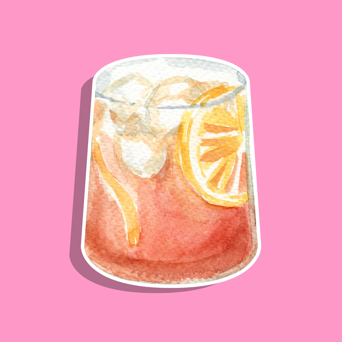 Thé Glacé Citron — Collant Die-Cut holographique